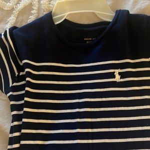 POLO RALPG LAUREN BLUE AND WHITE DRESS